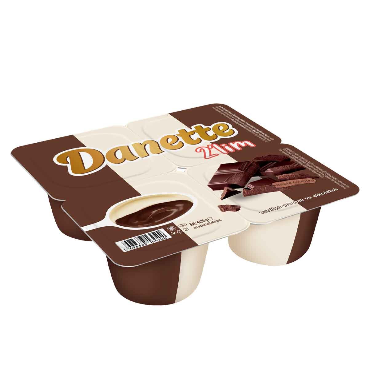 Danette 2'Li Çikolata Vanilya 4*70 G