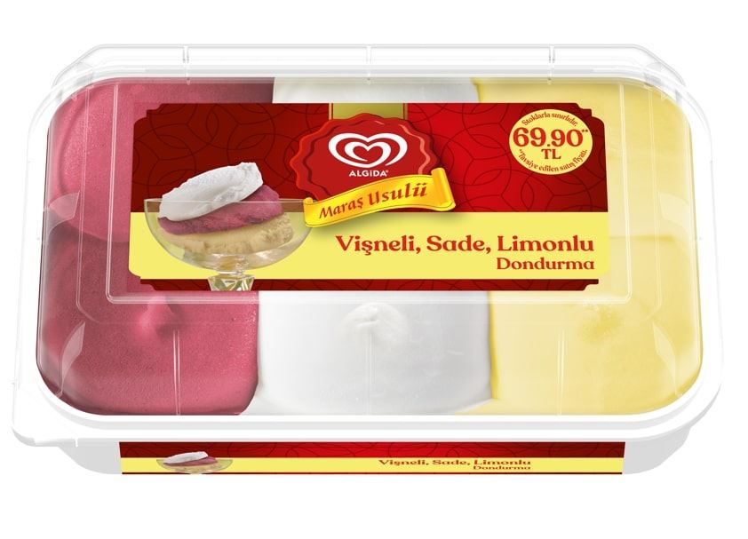 Algida Maraş Usulü Vişne Limon Sade Dondurma 460Ml