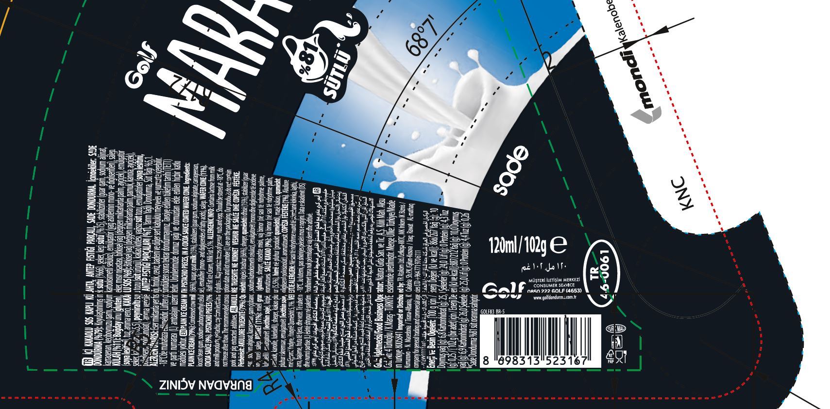 Golf Maraşım Kornet Kaymak 120 Ml