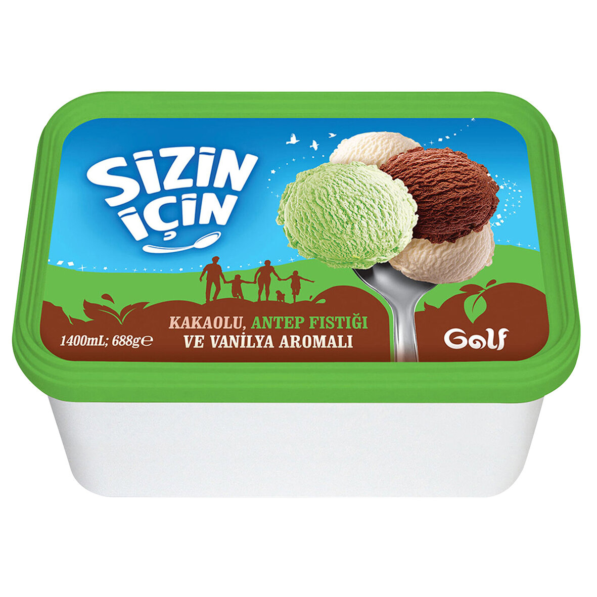 Sizin İçin Antep Fıstık Kakao Vanilya 1400 Ml