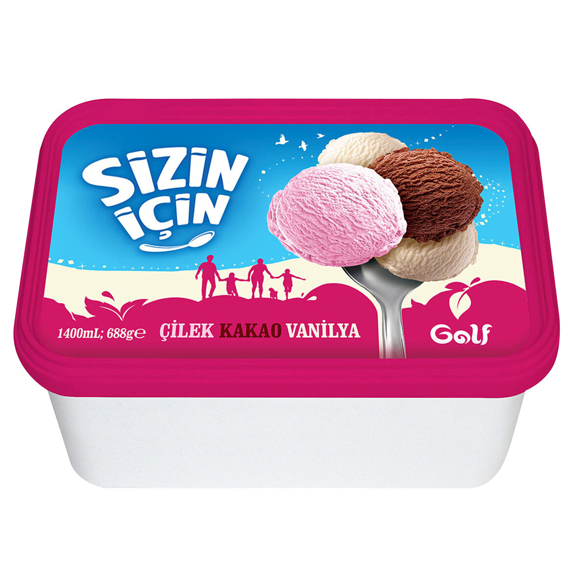 Sizin İçin Çilek Kakao Vanilya 1400 Ml