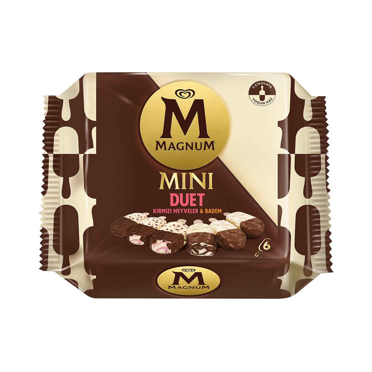 Magnum Mini Duet Kırmızı Meyve.-Badem 6Lı 360Ml