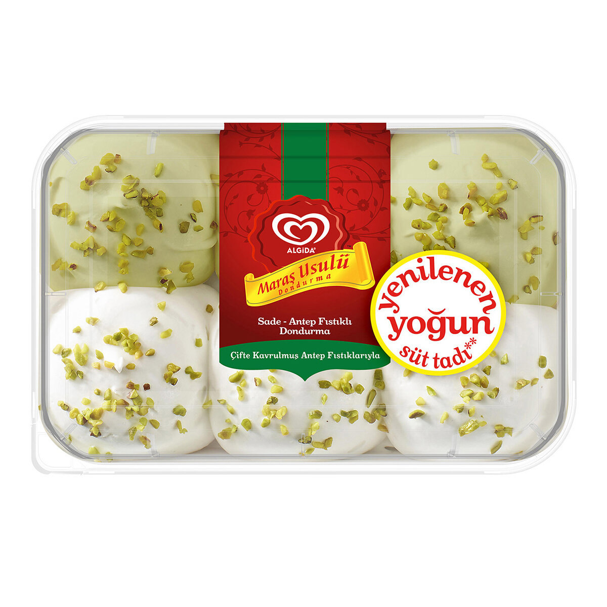 Algida Maraş Usulü Sade-Fıstıklı Dondurma 500Ml