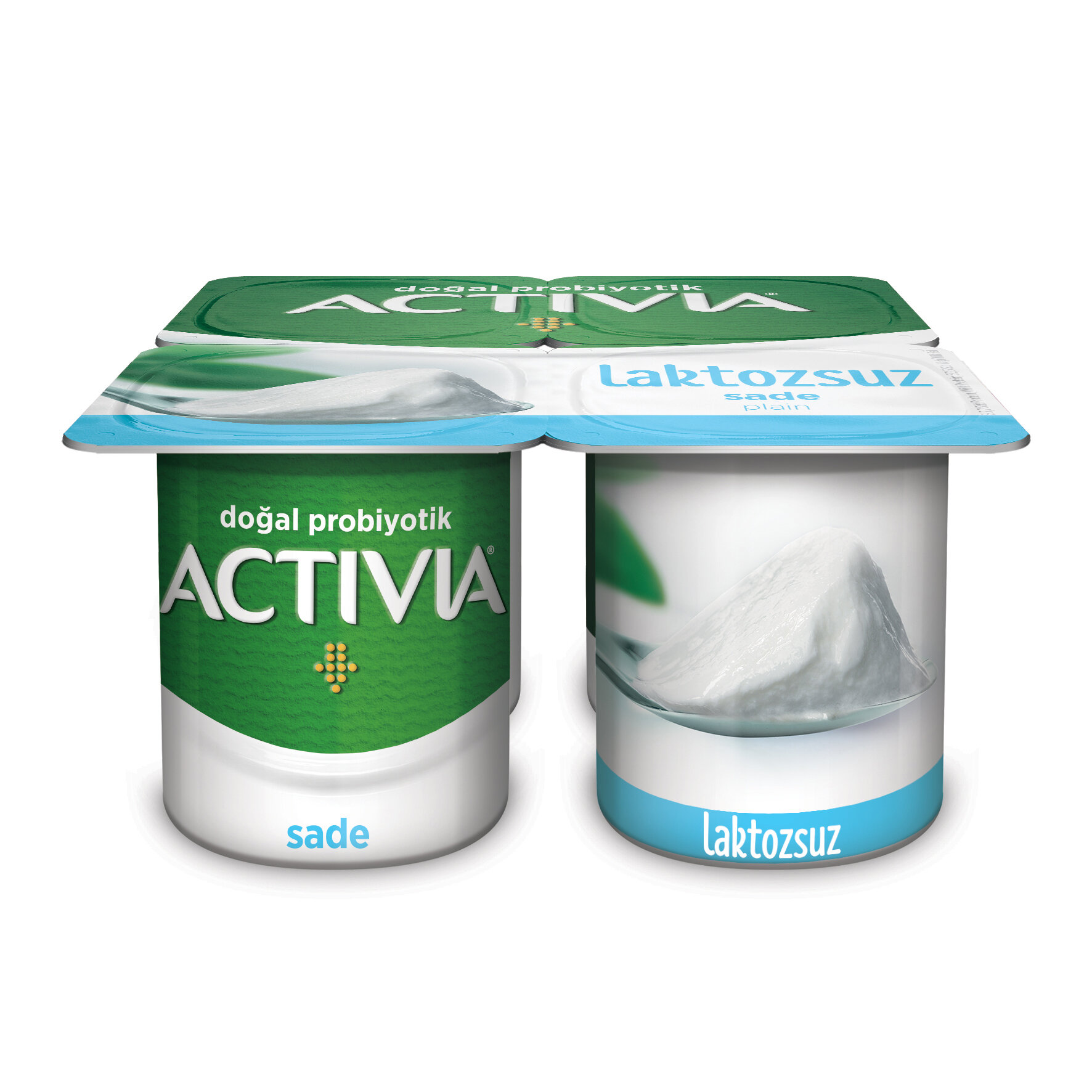 Actıvıa Probiyotik Laktozsuz Sade Yoğurt 4*100 G