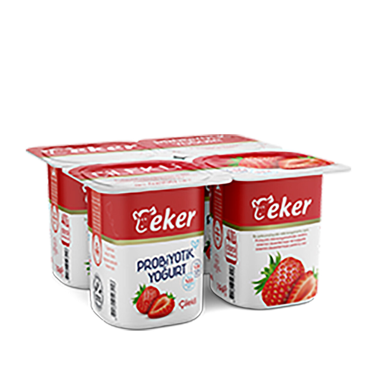 Eker Çilekli Probiyotik Yoğurt 4X100 G