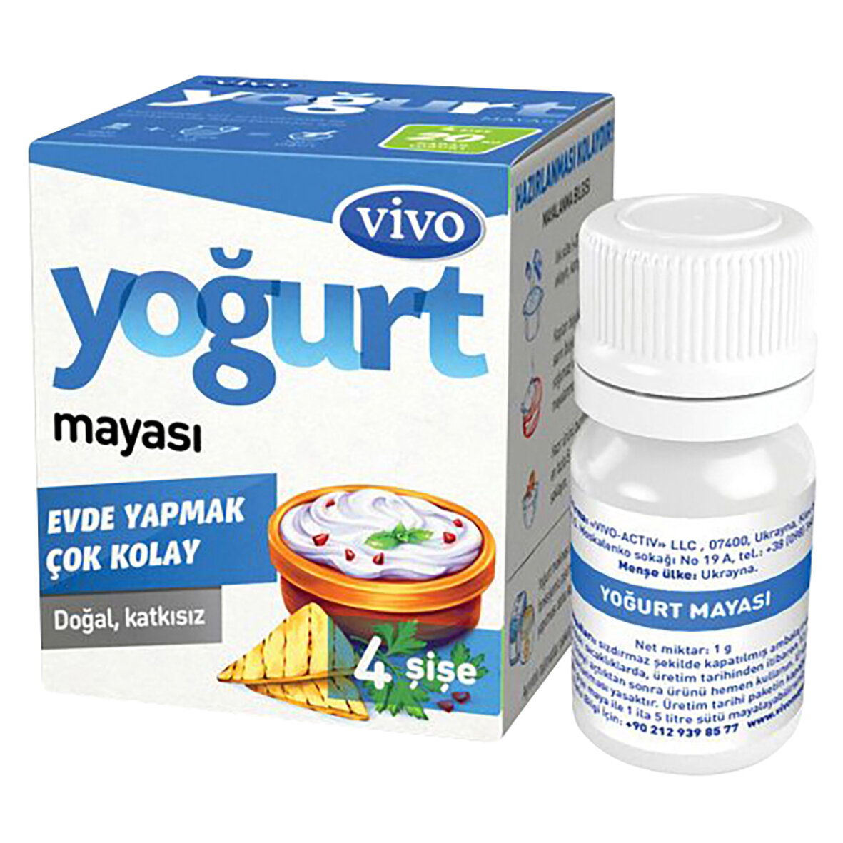 Vıvo Yoğurt Mayası 4*1G