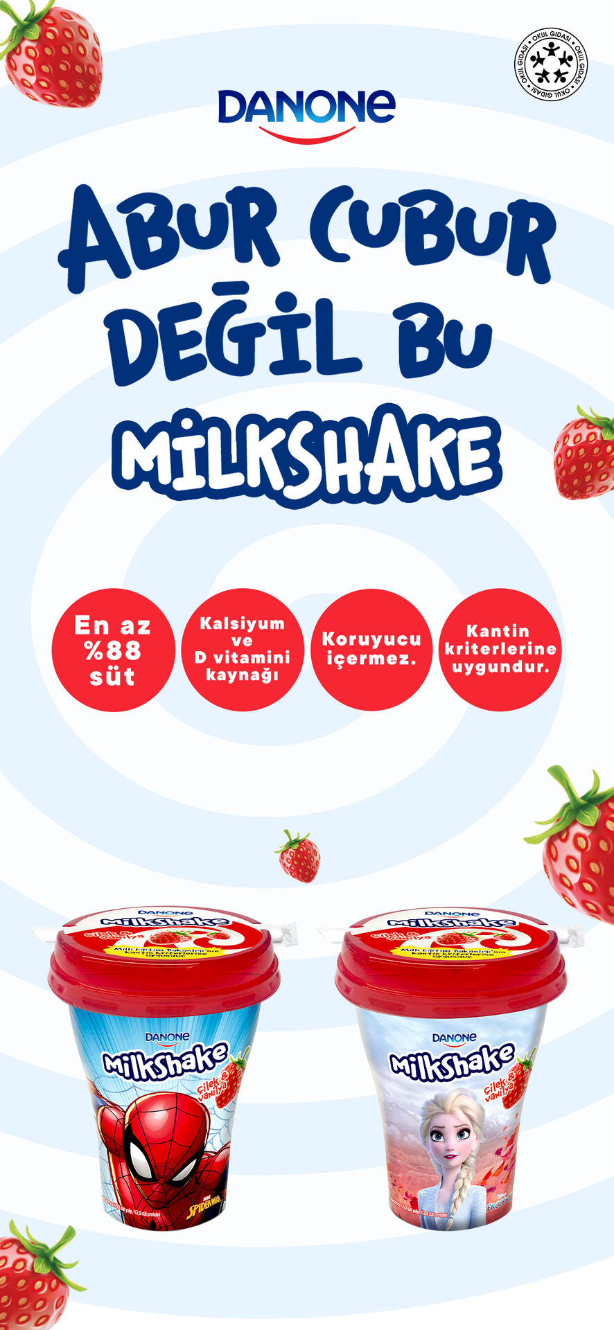 Danone Disney Çilek&Vanilya Milkshake 188 Ml