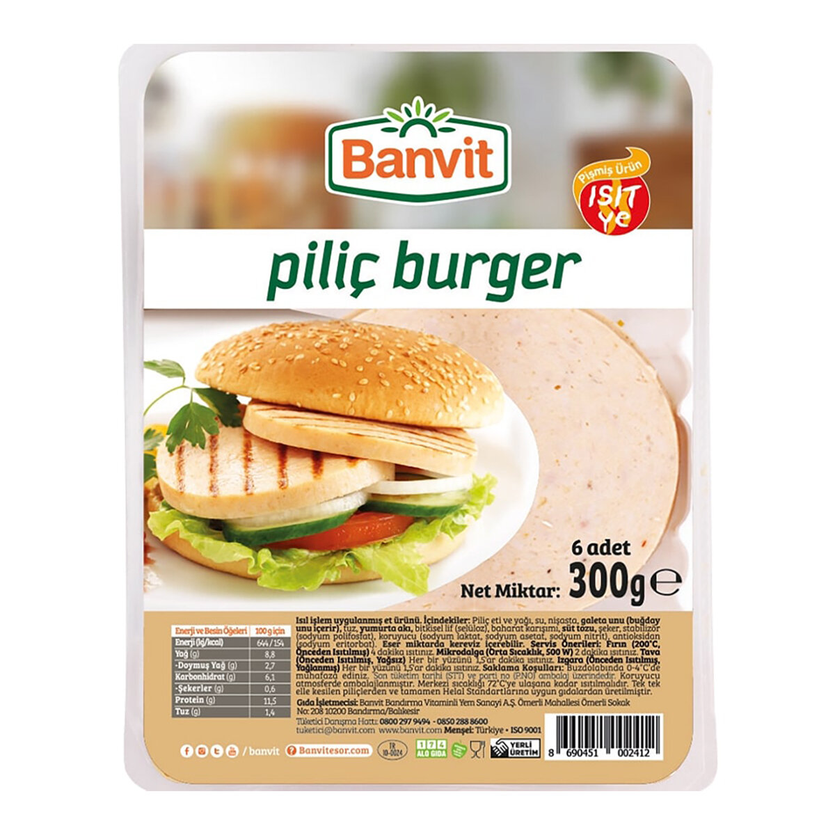 Banvit Piliç Burger 300 G