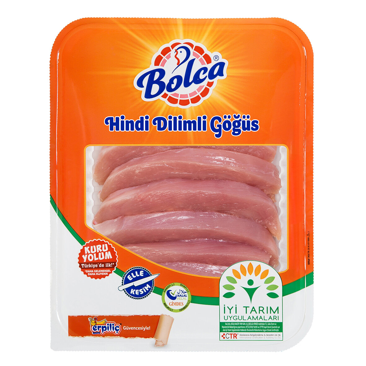 Bolca Hindi Tabaklı Dilimli Göğüs 750 G