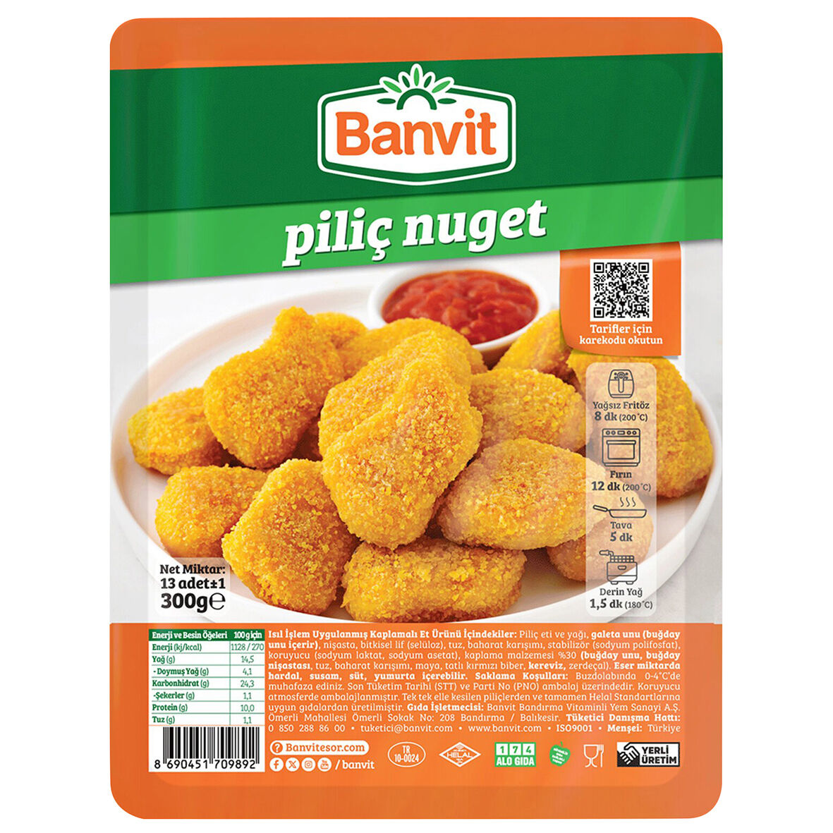 Banvit Piliç Nugget 300 G.
