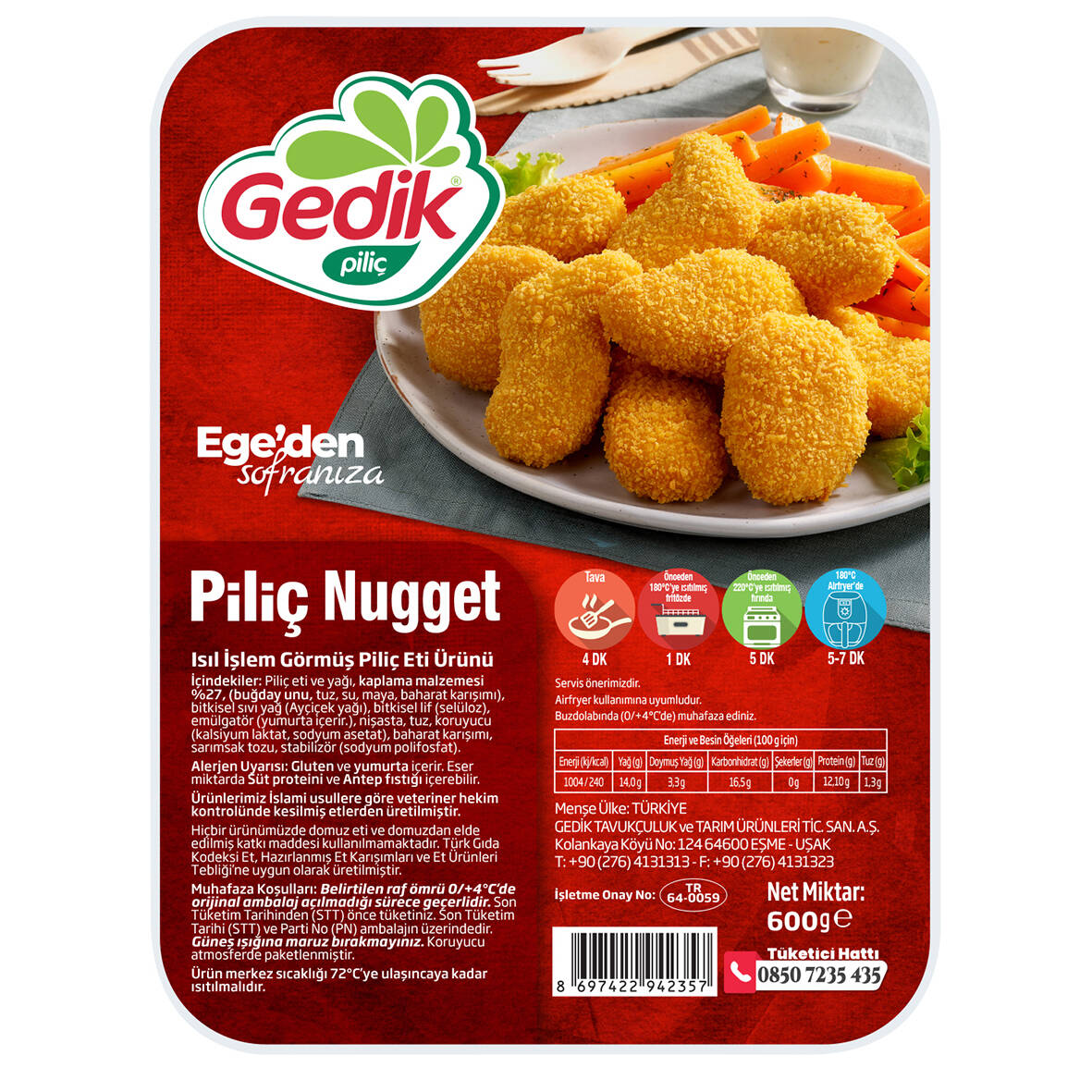 Gedik  Piliç Nugget 600G