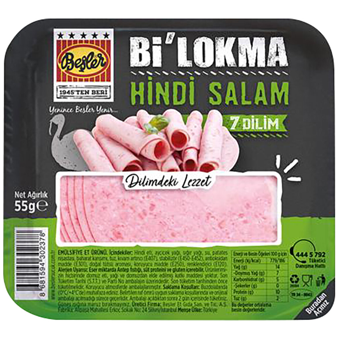 Beşler Bi Lokma Hindi Salam (55 Gr)