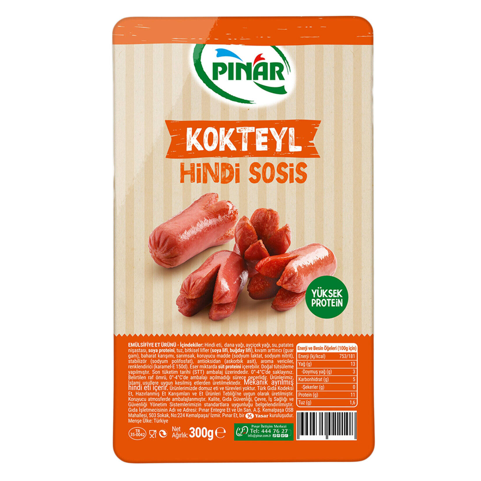 Pınar Sosis Hindi Kokteyl 300 G