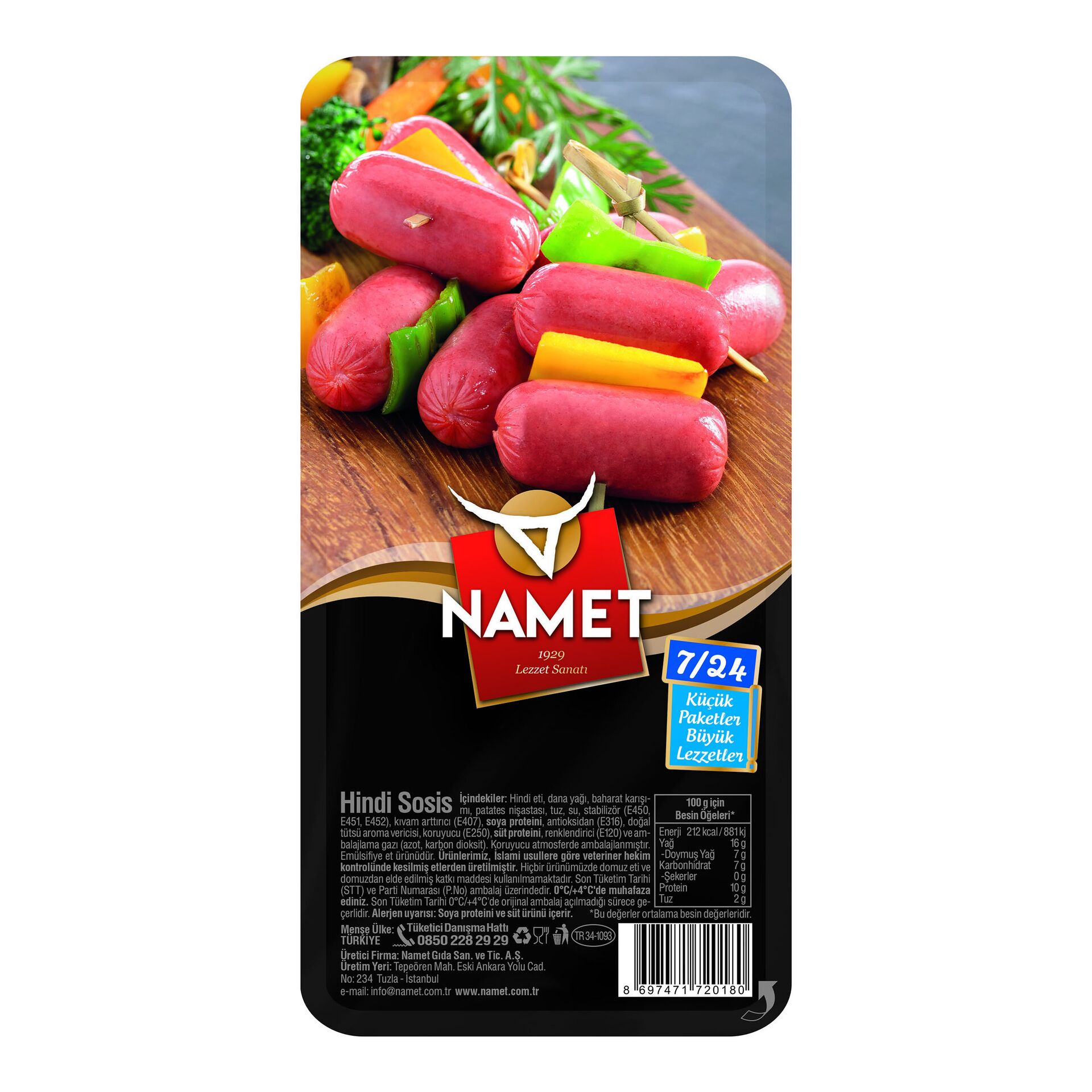 Namet Hindi Sosis 7/24 140 Gr