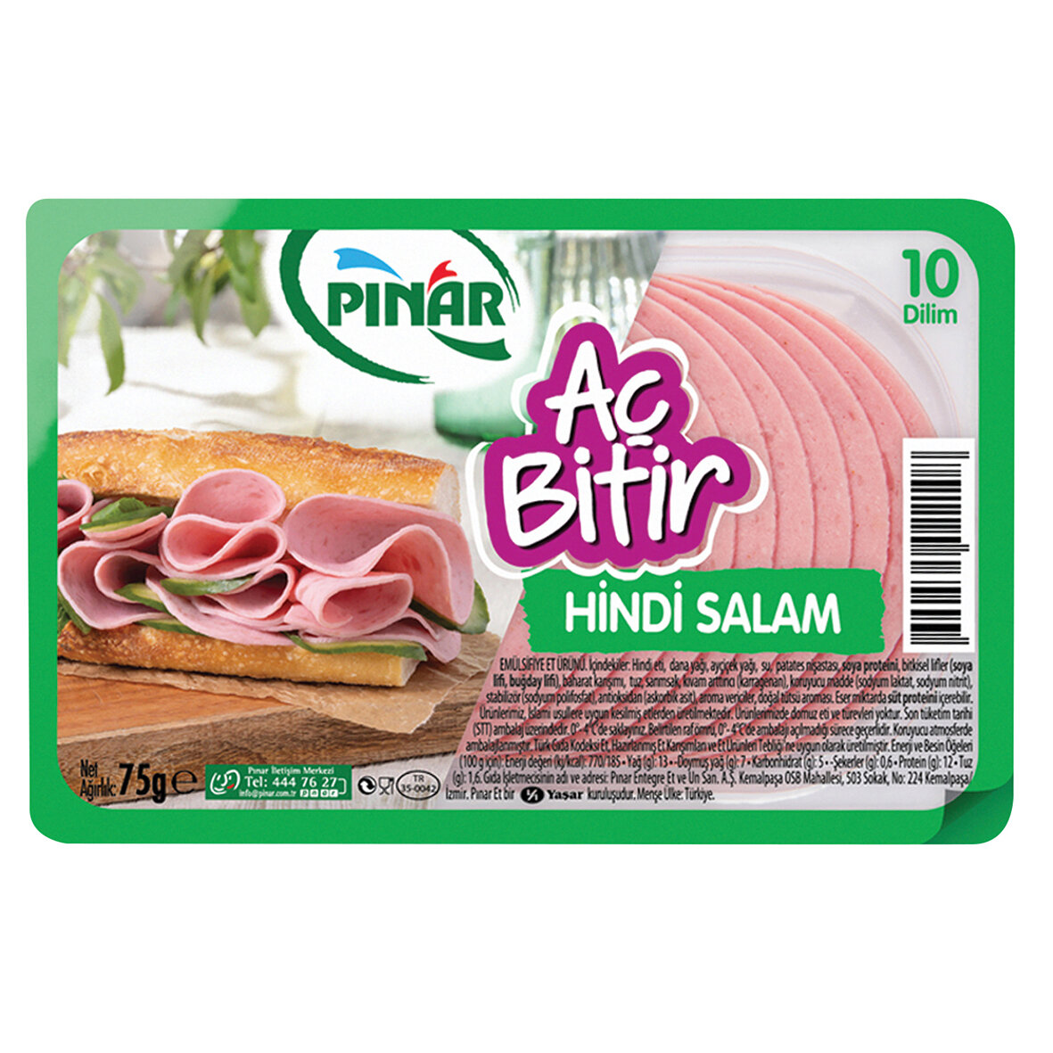 Pınar Aç Bitir Hindi Salam 75 G