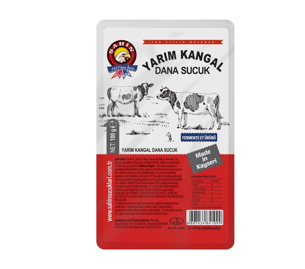 Şahin Fermente Yarım Kangal Sucuk 100 G