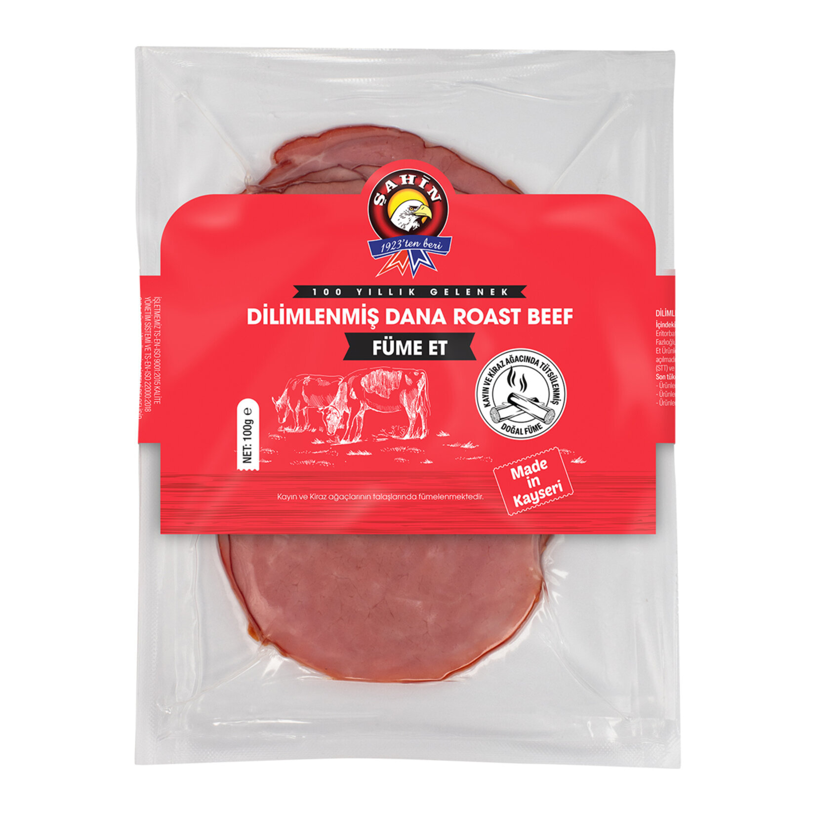 Şahin Füme Et Sade Roast Beef 100 G