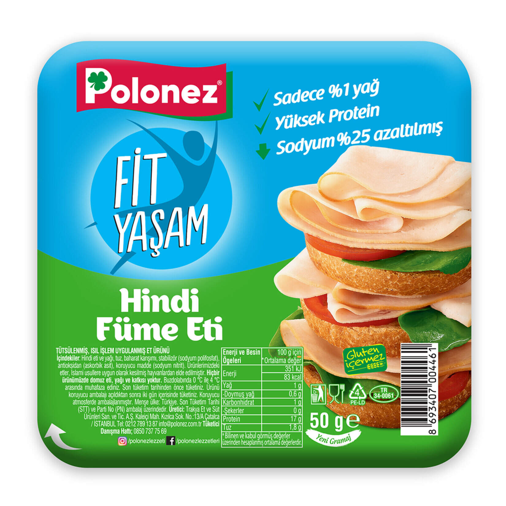 Polonez Hindi Füme Eti Zeytinyağlı Kekikli 50 Gr