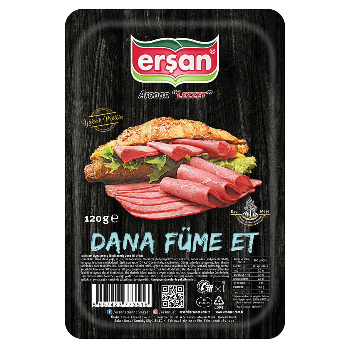 Erşan Dilimli Füme Et 120 Gr