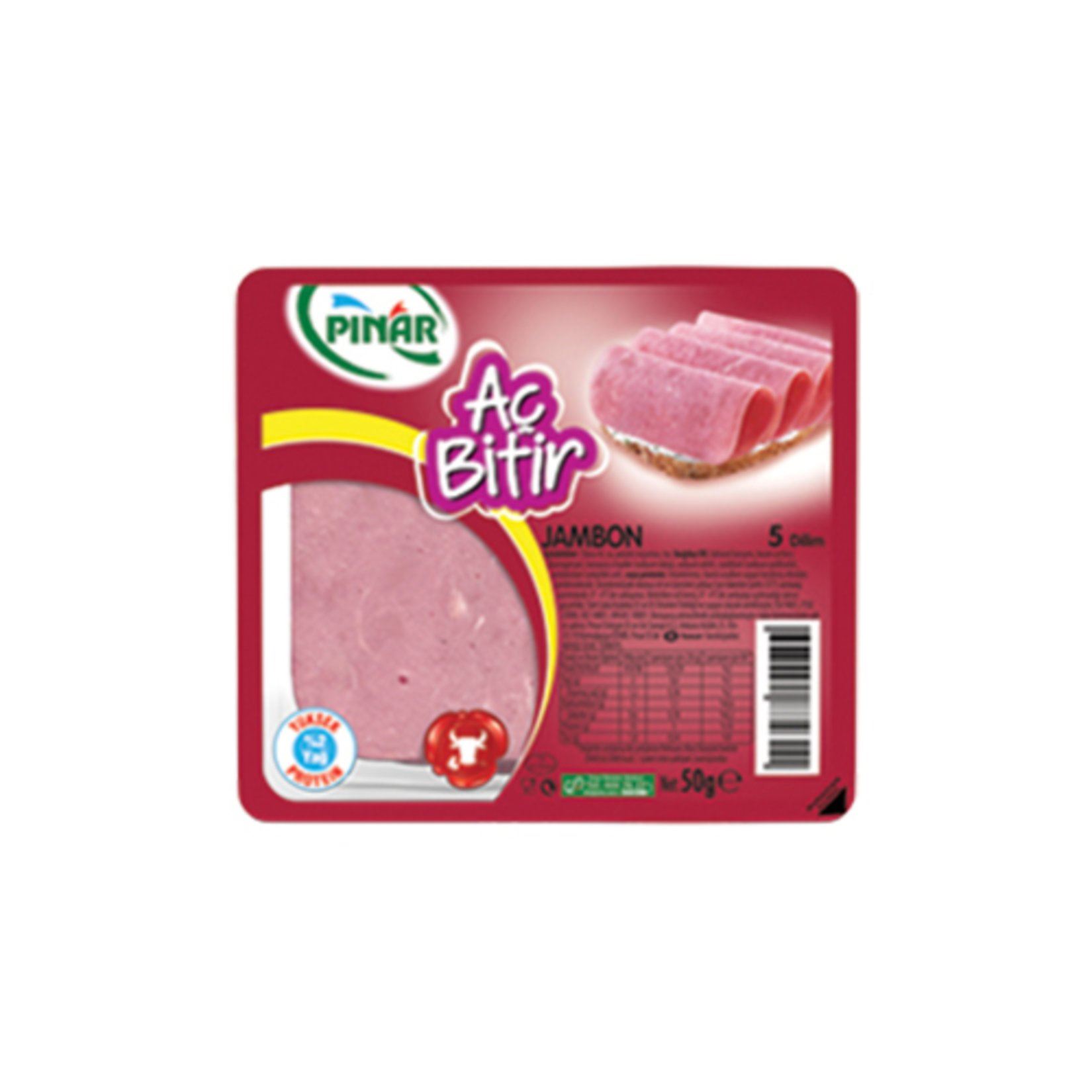 Pınar Aç Bitir Büyük Dilim Jambon 50G