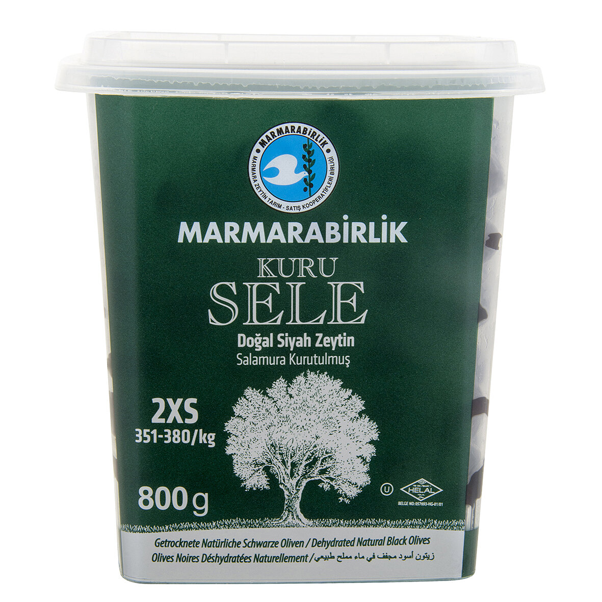 M.Birlik Kuru Sele Zeytin 351-380 Ad/Kg 800 G