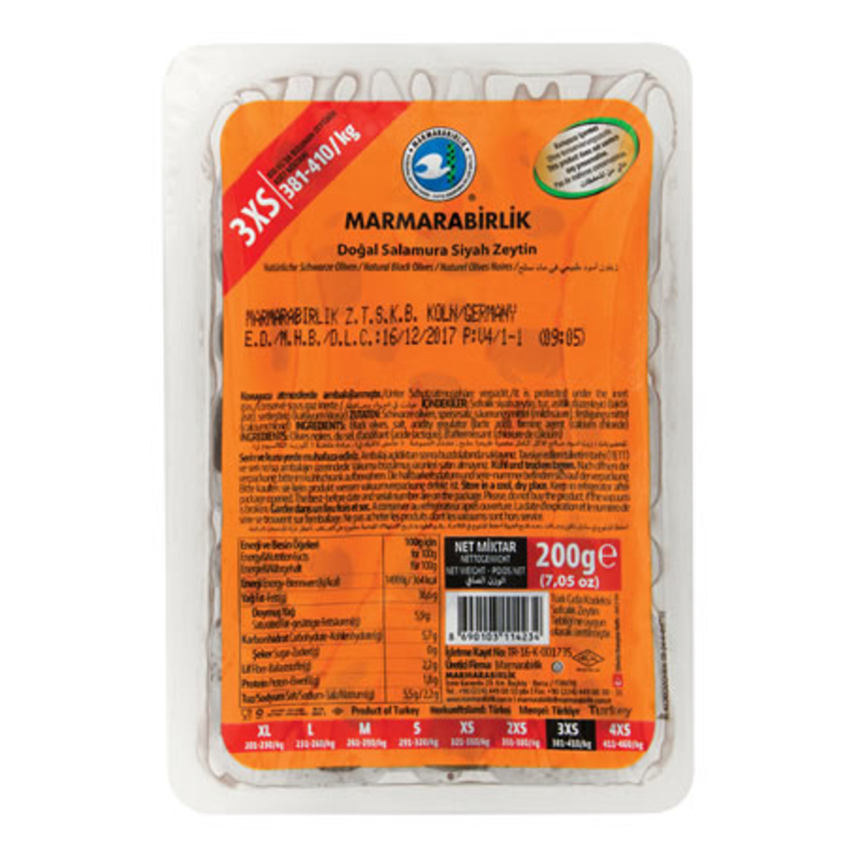 M.Birlik Lüks Zeyt 381-410 Ad/Kg 200 G