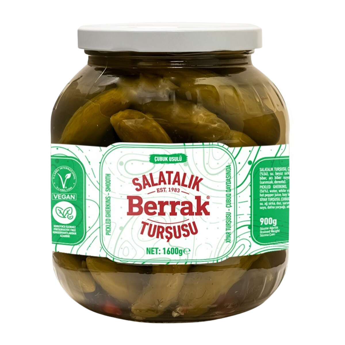 Berrak Çubuk Salatalık Turşusu 1.600 G