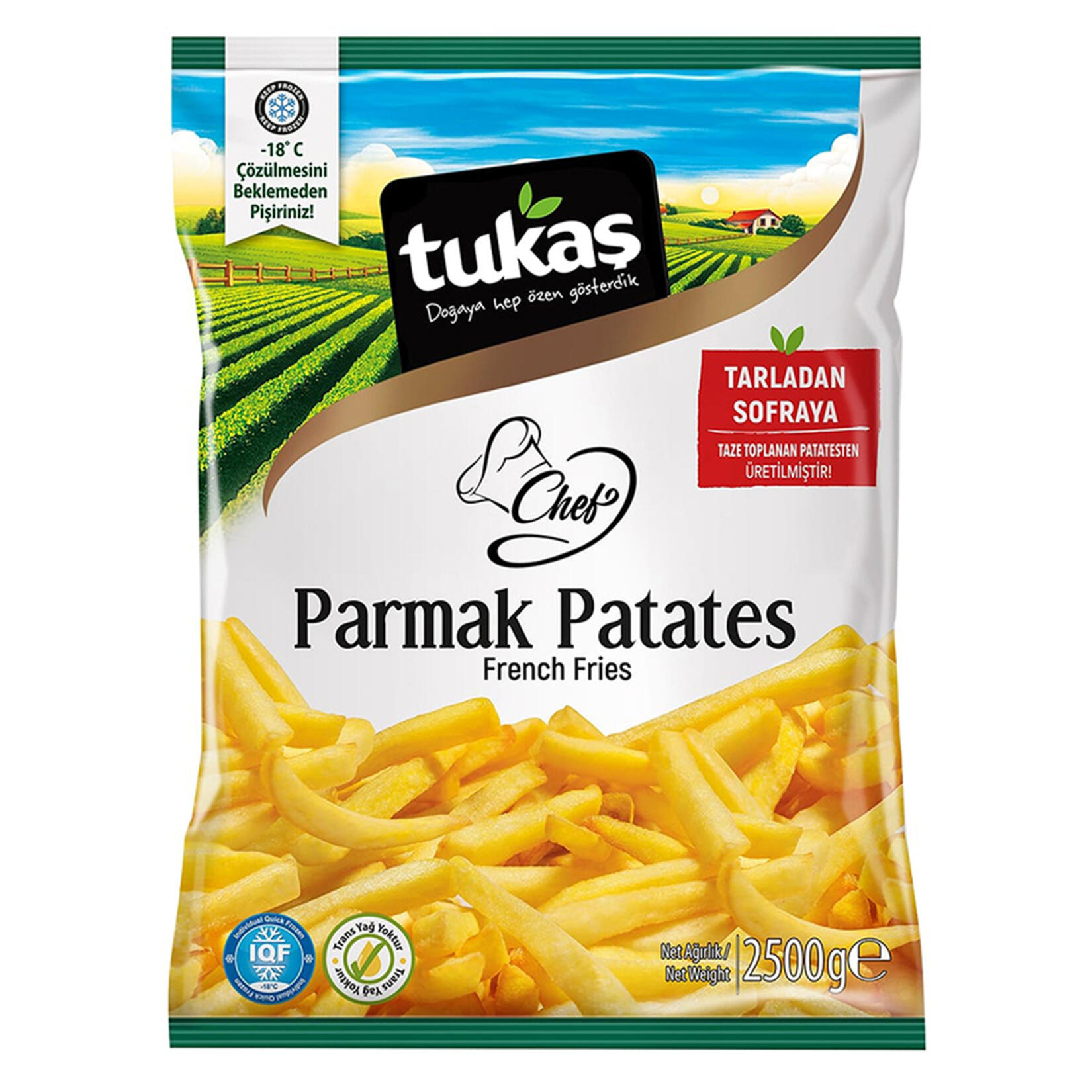 Tukaş Dondurulmuş 7X7 Patates 2.5 Kg