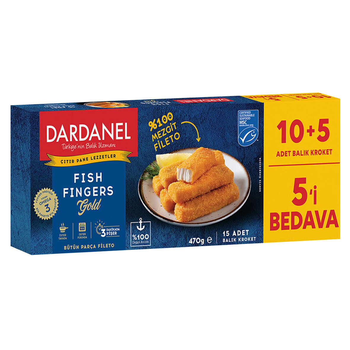 Dardanel Fısh Fıngers Gold 470 G