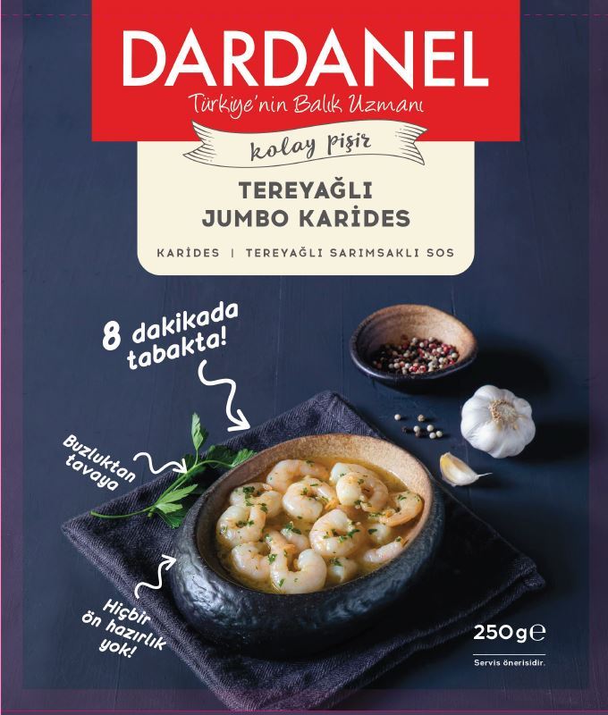 Dardanel Kolay Pişir Tereyağlı Jumbo Karides 250G