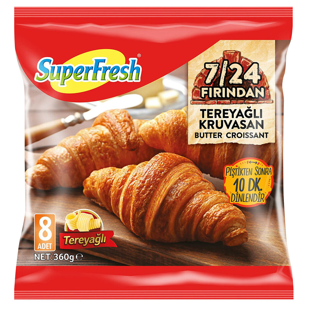 Superfresh 7/24 Fırından Tereyağlı Kruvasan 360G