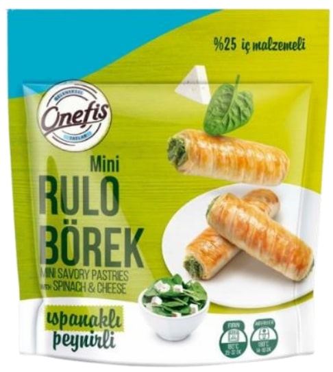 Onefis Ispanaklı Peynirli Mini Rulo Börek 500 G