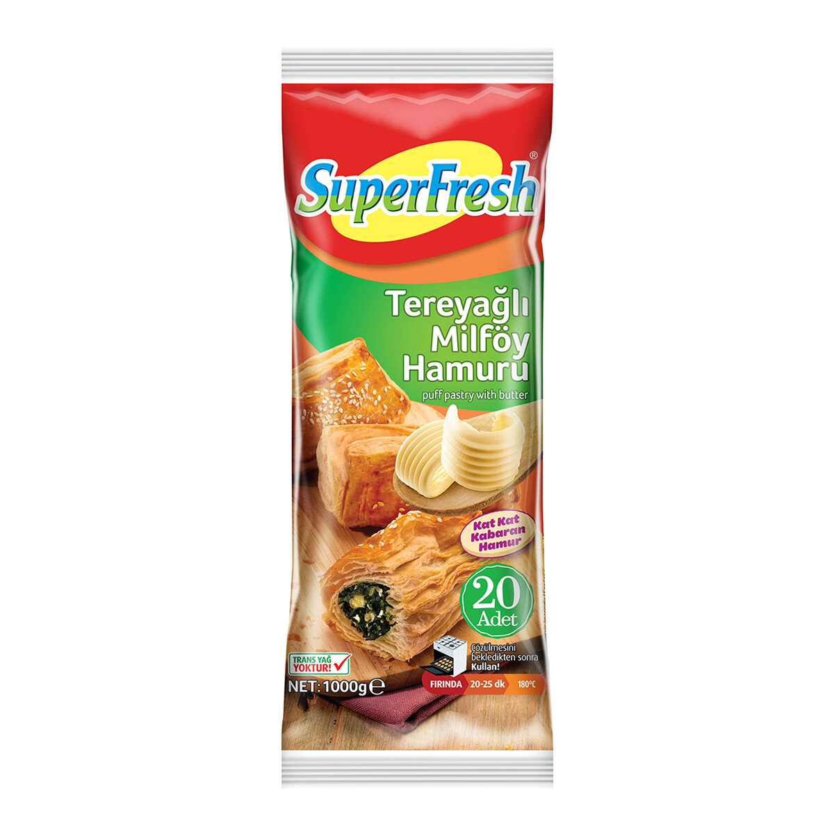 Superfresh Tereyğalı Milföy Hamuru 1 Kg