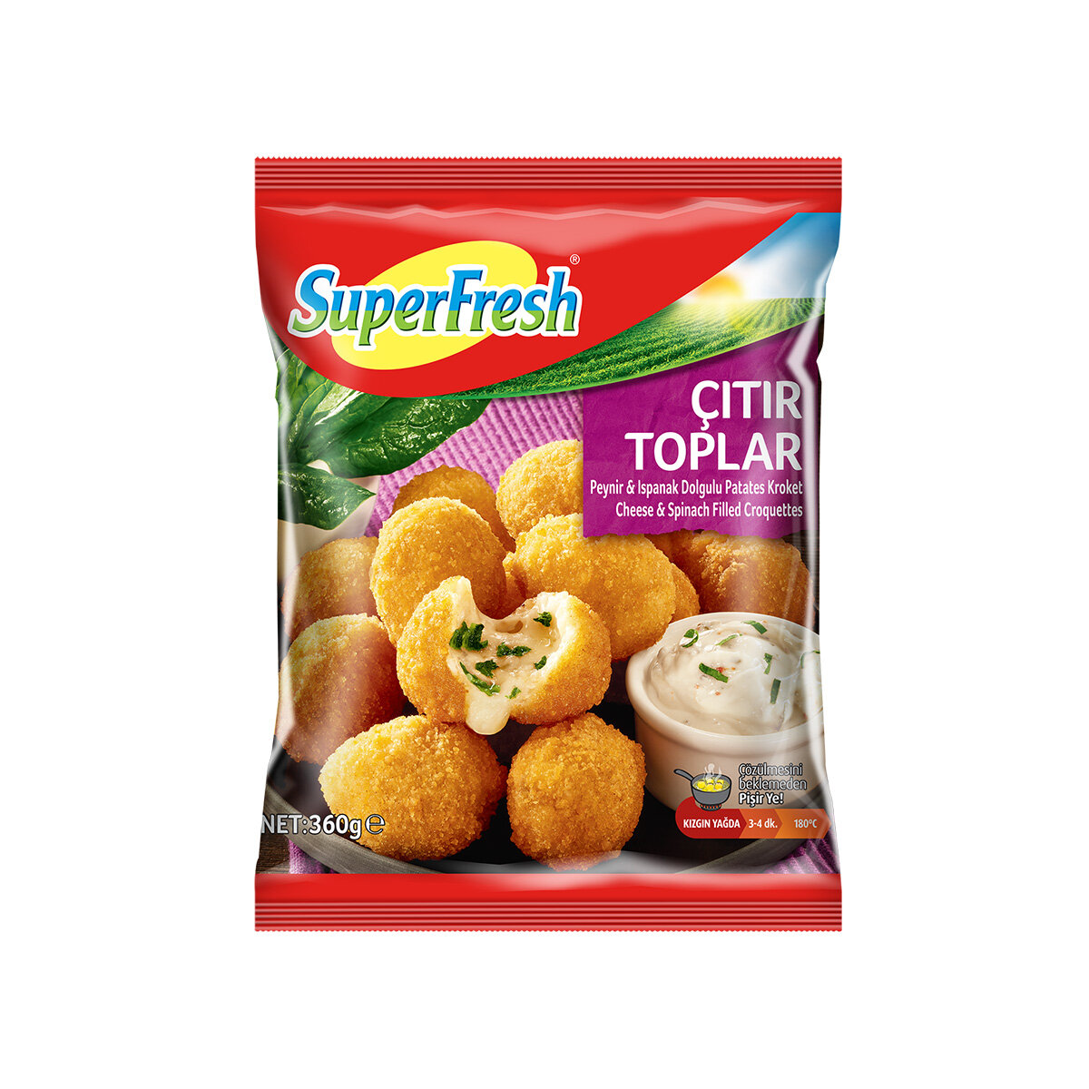 Superfresh Ispanaklı&Peynirli Çıtır Toplar 360 G