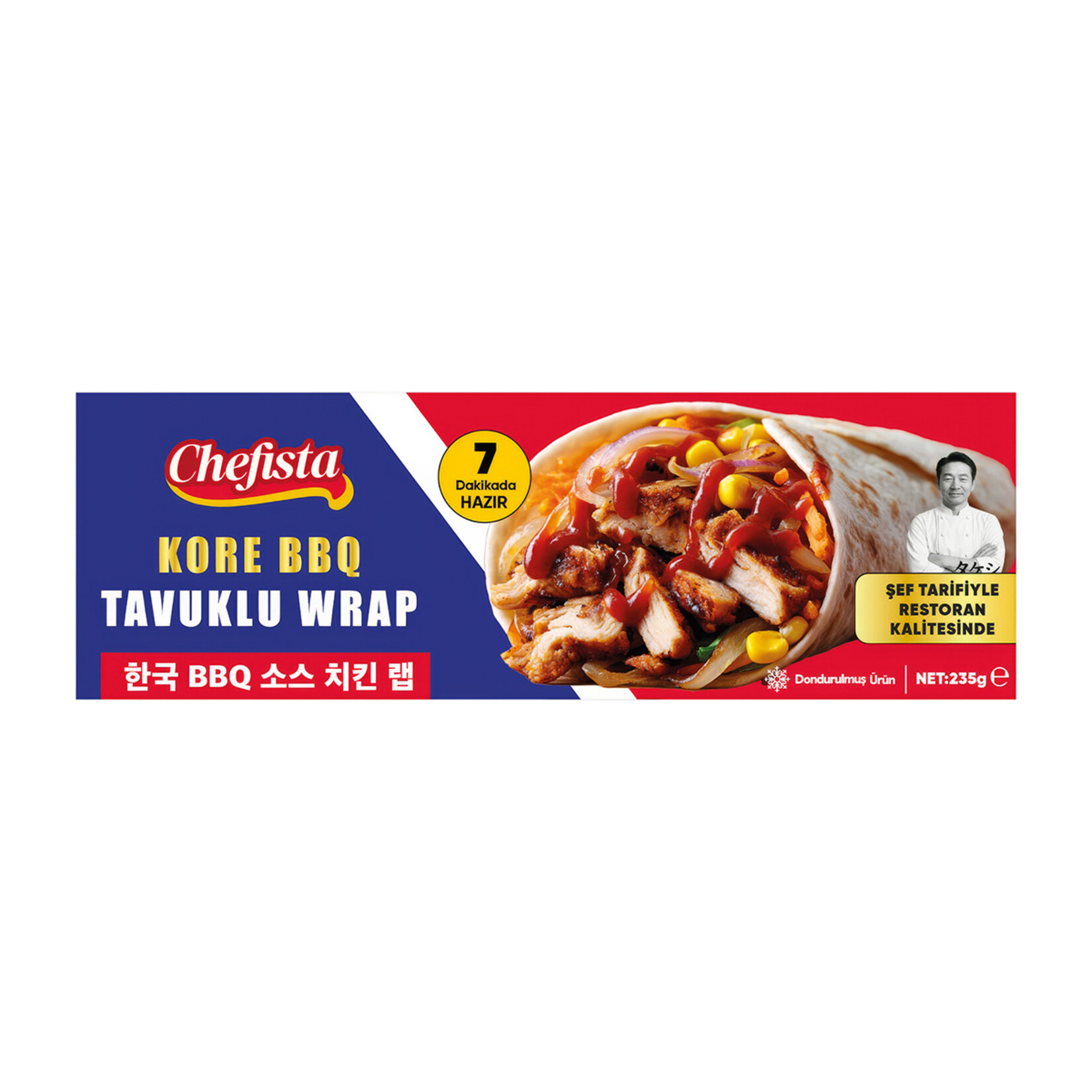 Chefısta Dondurulmuş Kore Bbq Tavuklu Wrap 235 G