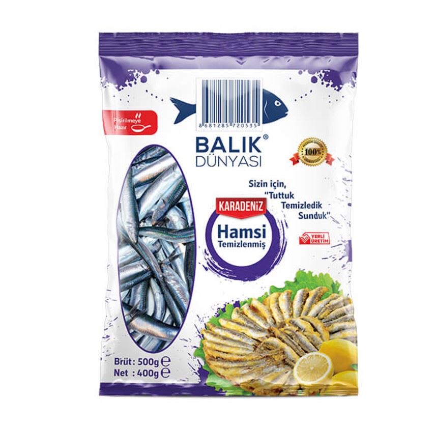 Balık Dünyası Hamsi Temizlenmiş 500 Gr