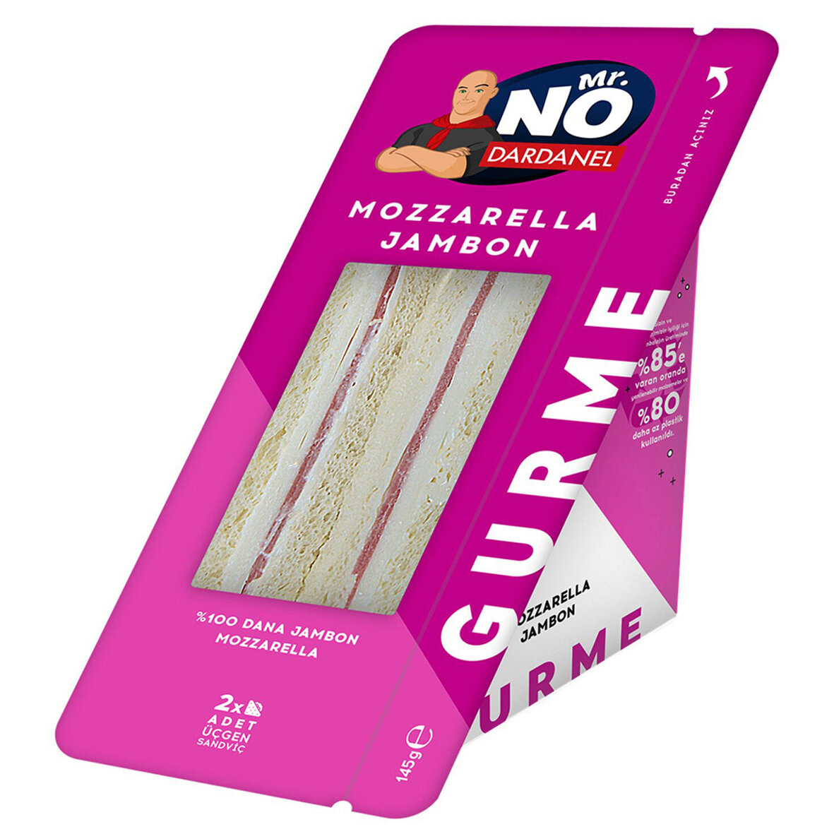 Mr.No Gurme Mozarella Jambon Sandviç 145 G