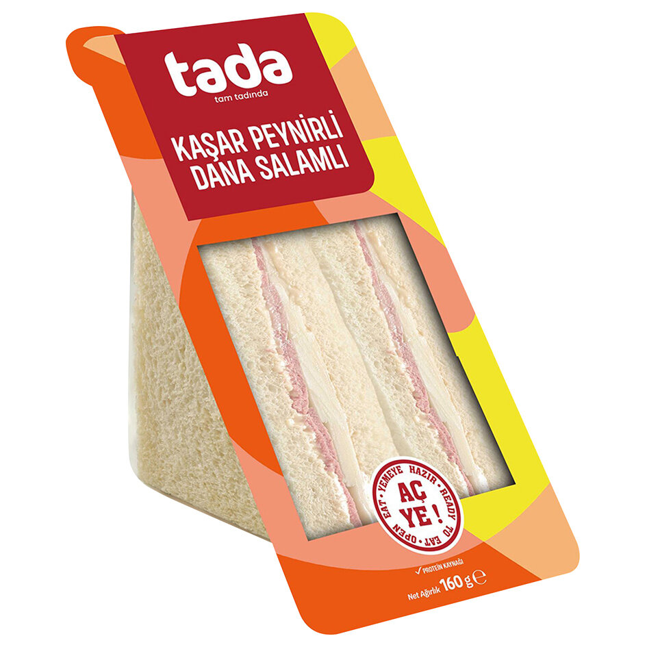 Tada Klasik Kaşarlı Dana Salamlı Sandviç 160 G