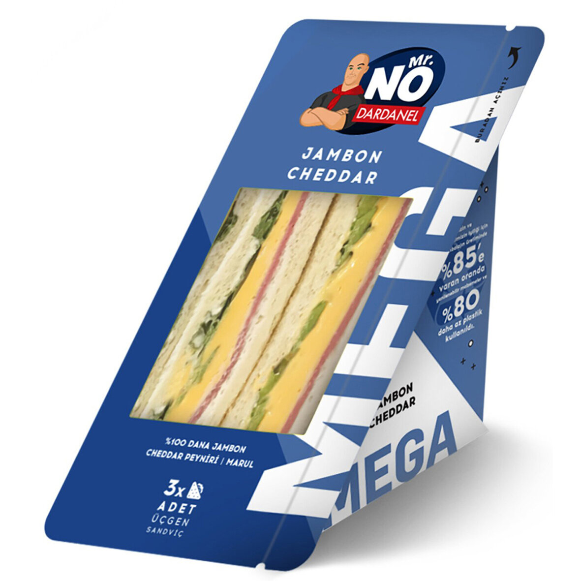 Mr.No Mega Jambonlu Cheddarlı Sandviç 230 G