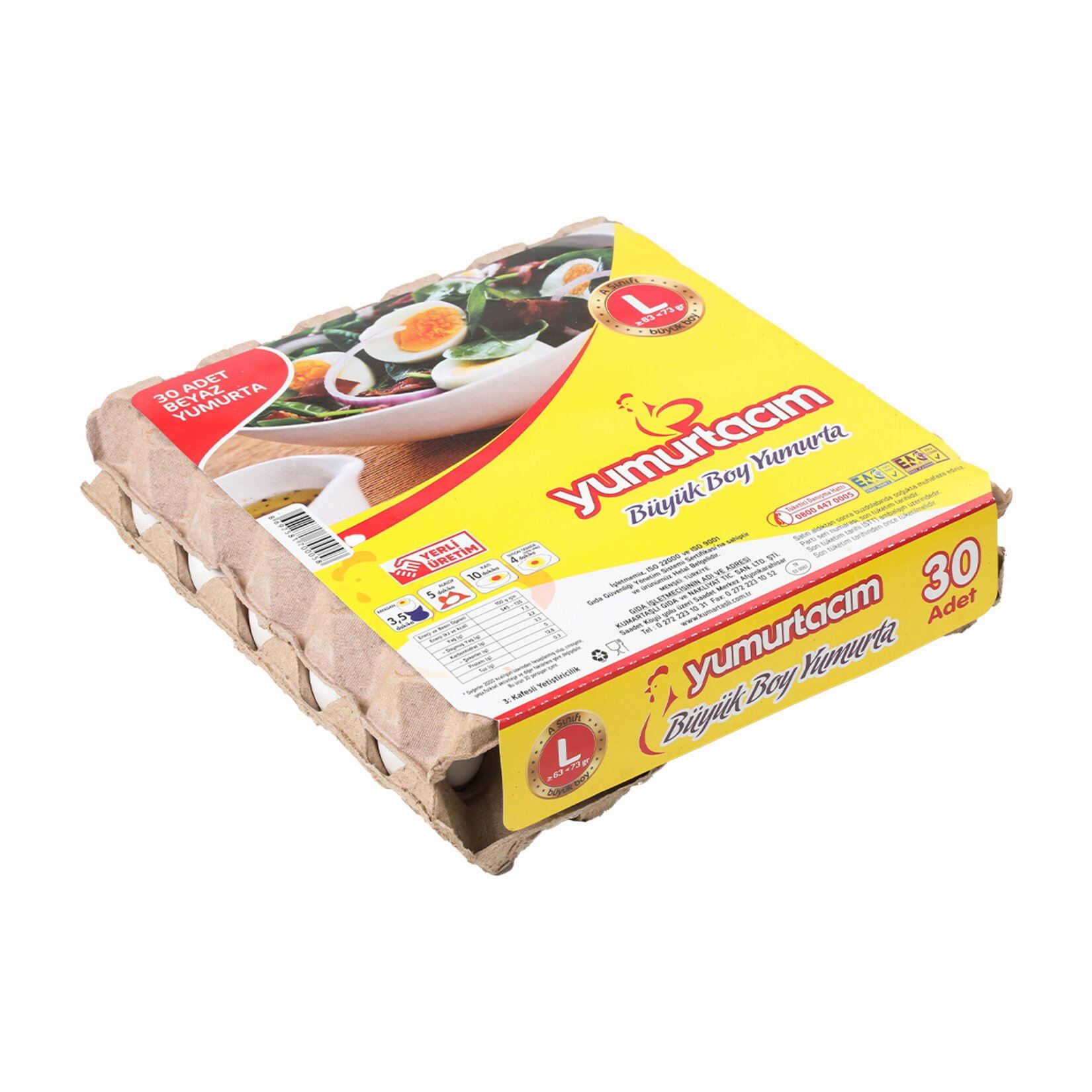Yumurtacım 30Lu L Boy Yumurta (63-72 G)