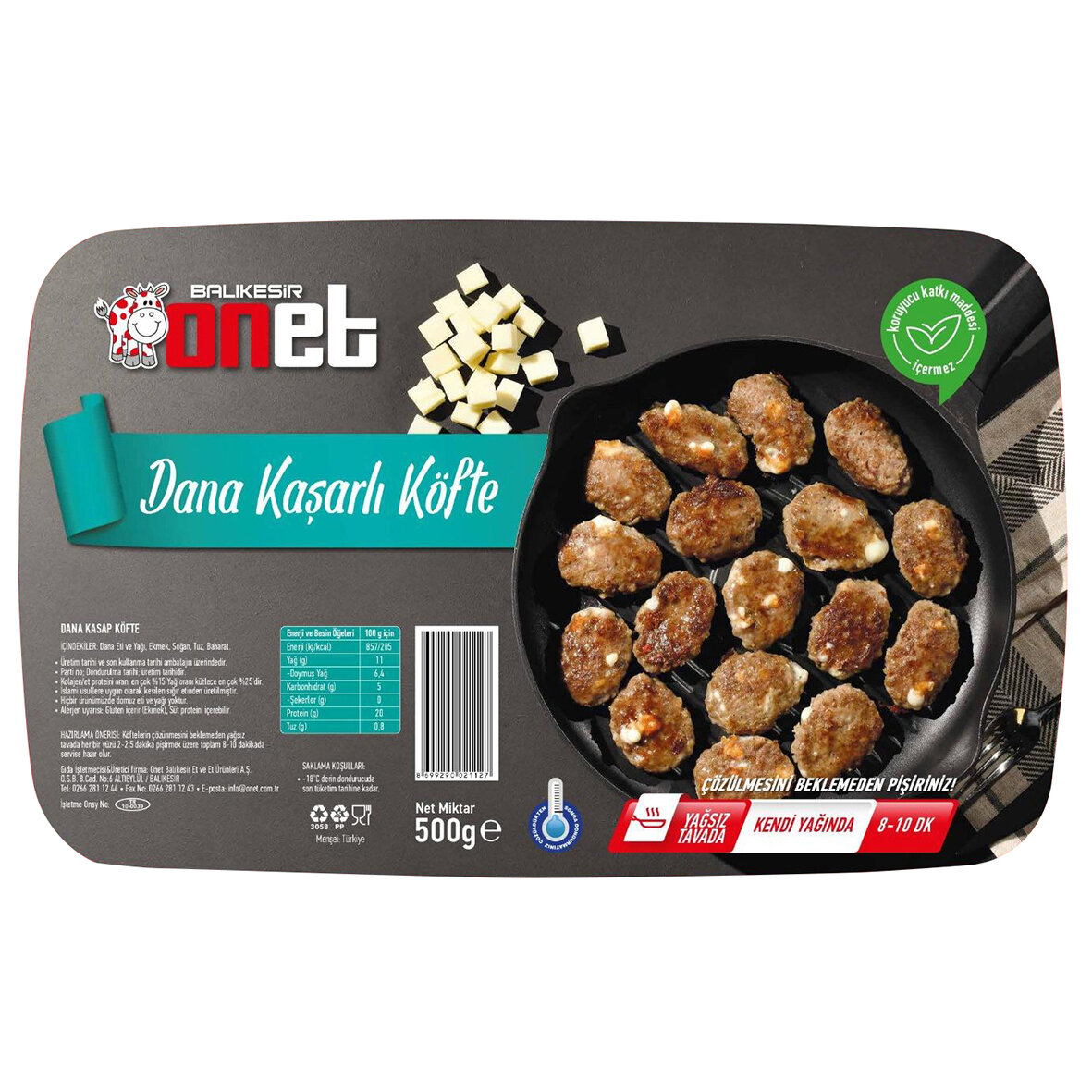 Onet Kaşarlı Köfte 500 Gr  