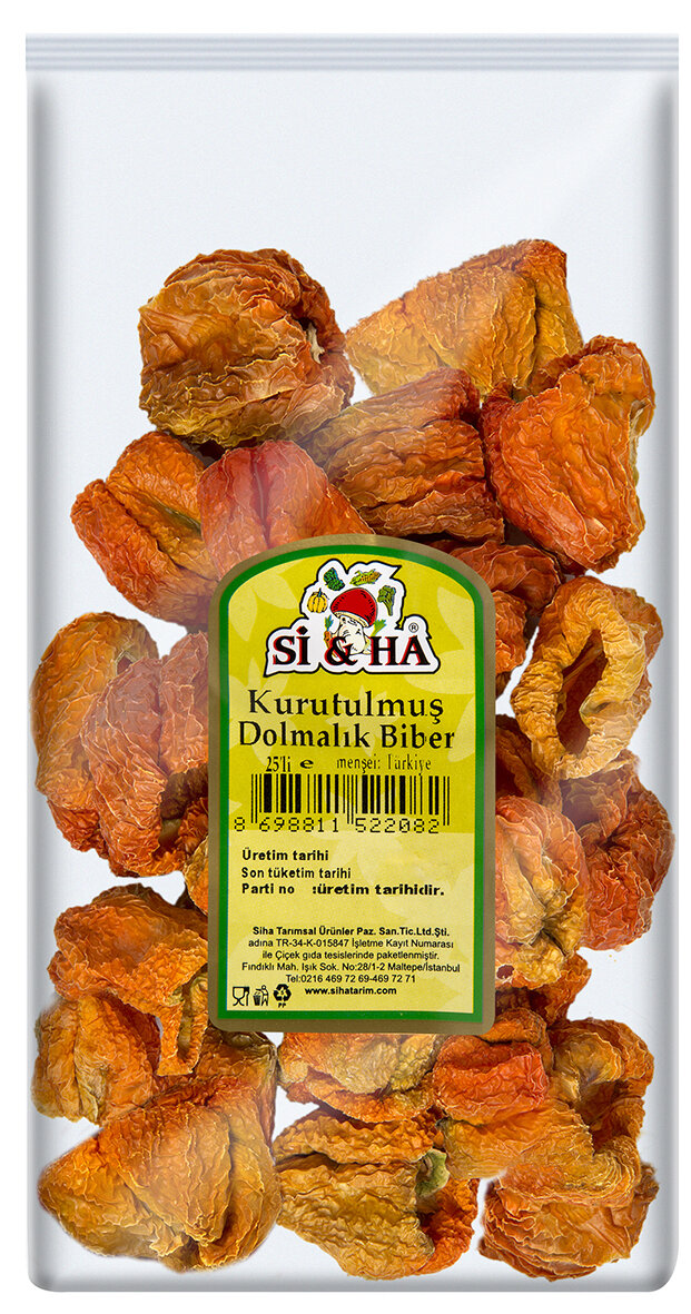 Siha Kurutulmuş Dolmalık Biber 25Li Paket Adet