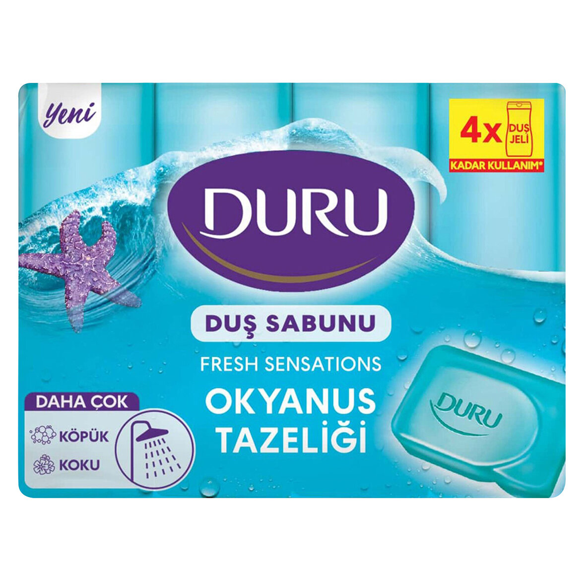 Duru Fresh Duş Sabunu Okyanus Esintisi 4X150 G