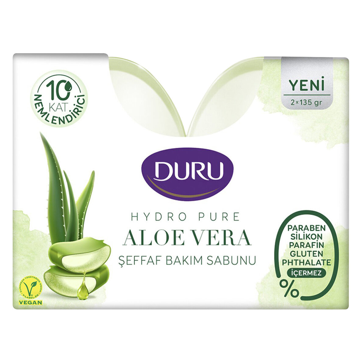 Duru Hydropure Aloevera Şeffaf Bakım Sabunu 2*135G