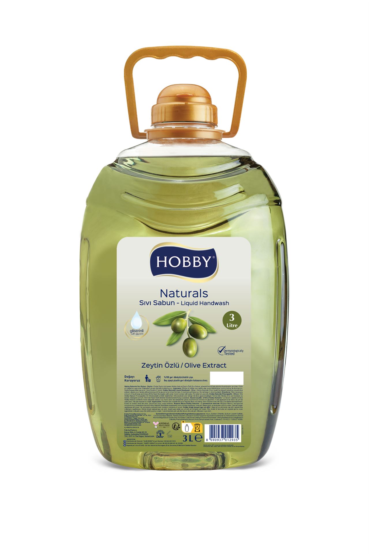 Hobby Naturals Sıvı Sabun Zeytinyağı 3 L