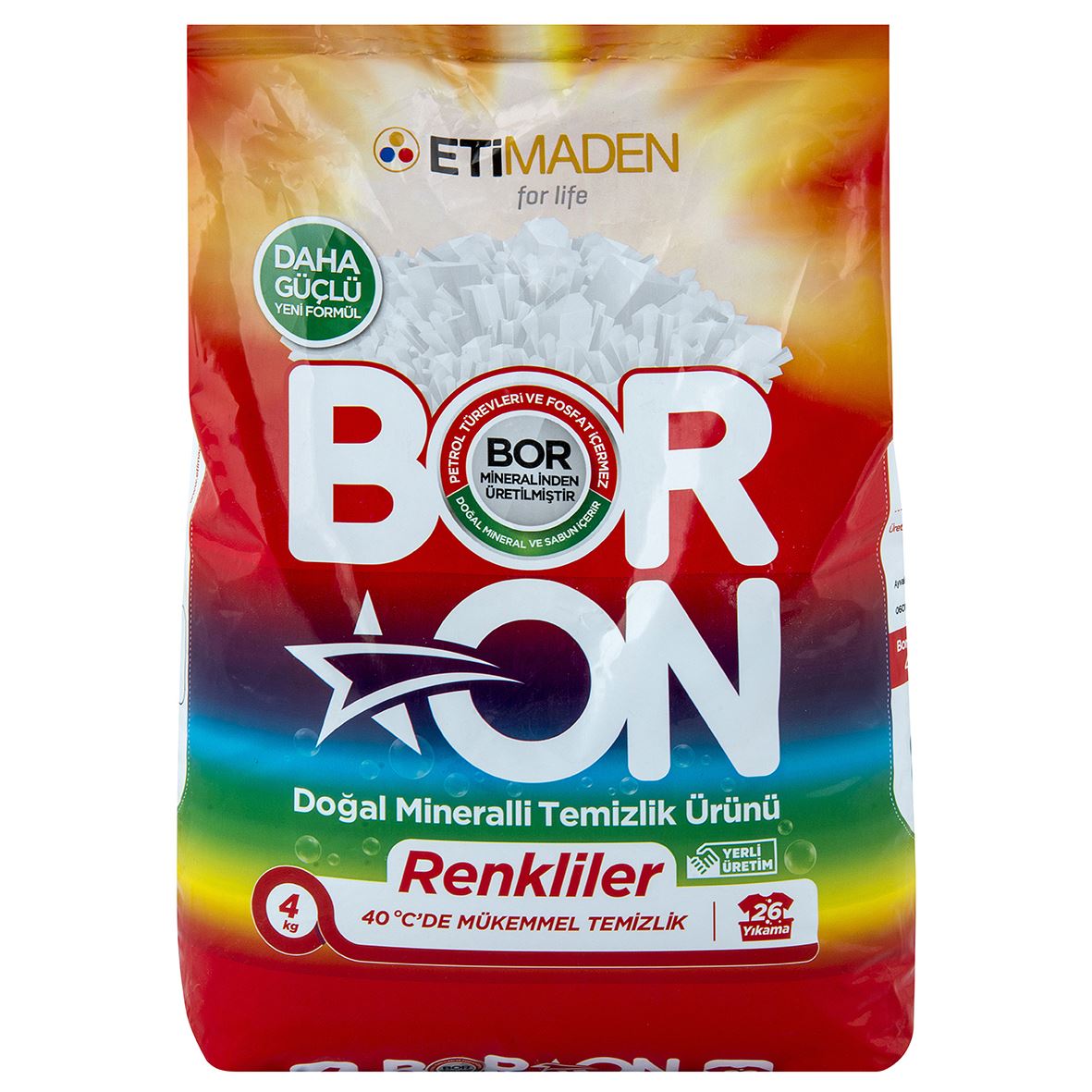Boron Doğal Renkler 26 Yıkama 4Kg