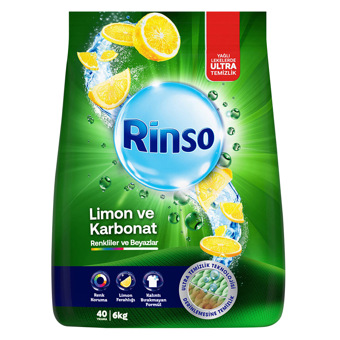 Rinso Limon Ve Karbonat 40 Yıkama 6 Kg