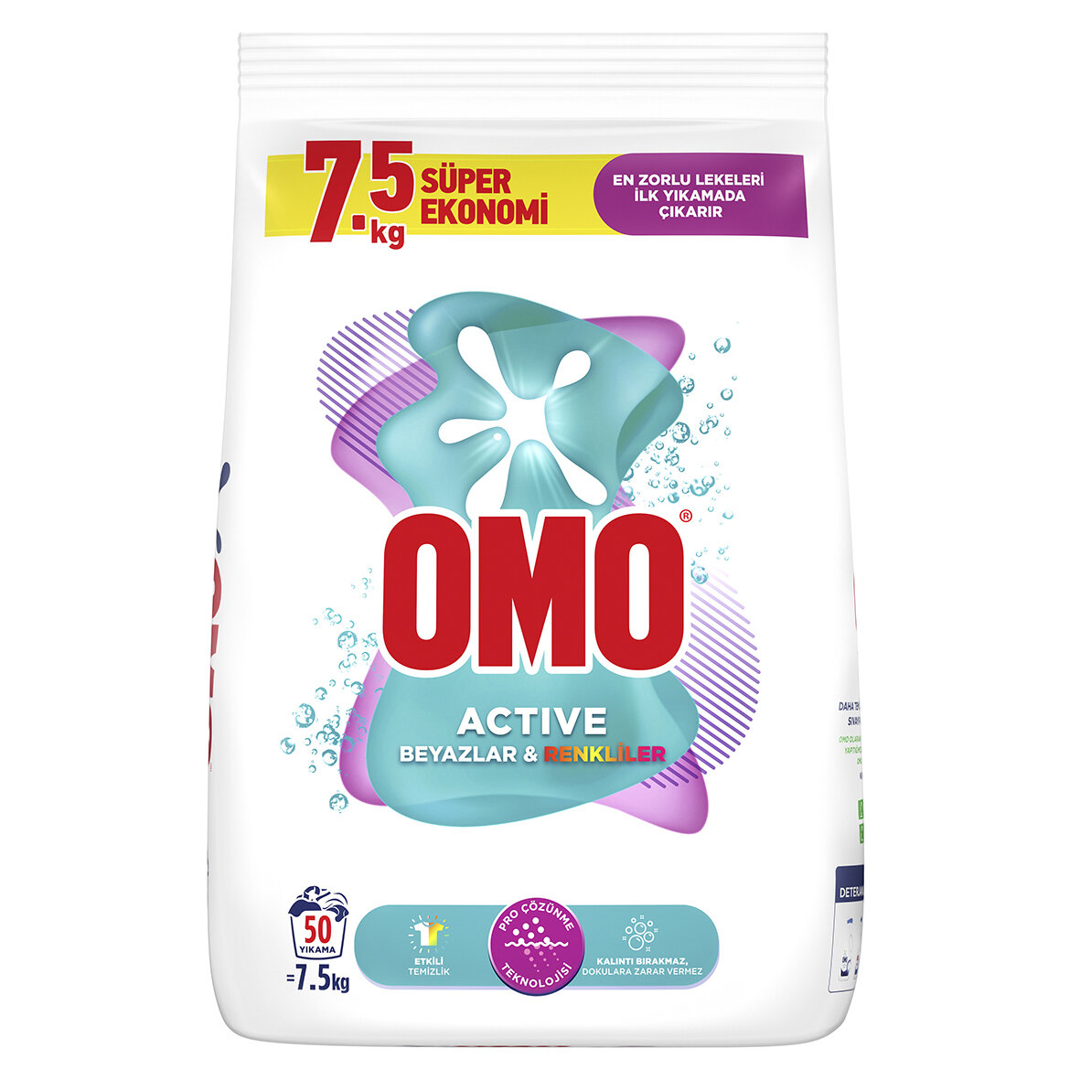 Omo Actıve Renkliler Ve Beyazlar 7.5 Kg