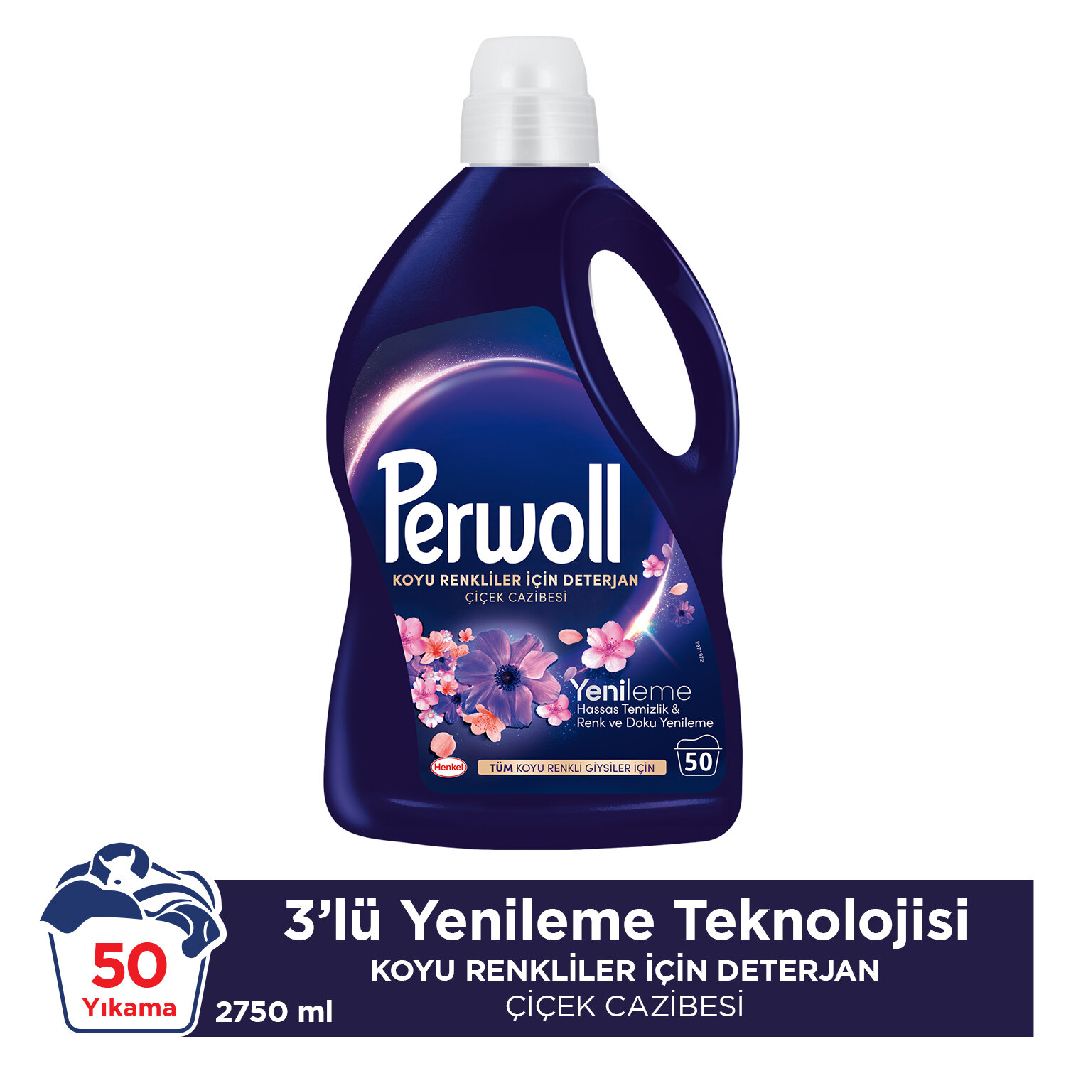 Perwoll Çiçek Cazibesi Siyah Sıvı Det.50 Yık.2.75L