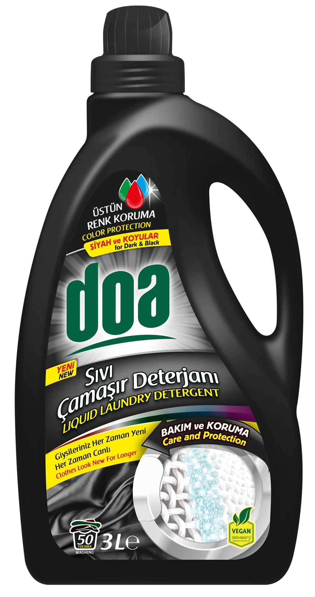 Doa Sıvı Çamaşır Deterjanı Siyahlar 3 L